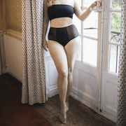 Culotte menstruelle taille haute plumetis rhéa