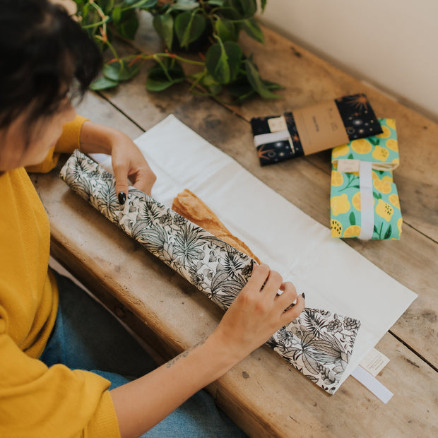 Emballage alimentaire tissu réutilisable