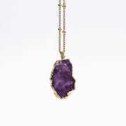Collier avec pierre naturelle sertie