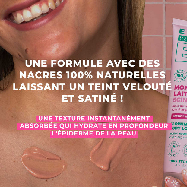 Lait corps scintillant monoï rose