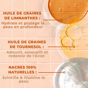 Huile corps pailletée bio