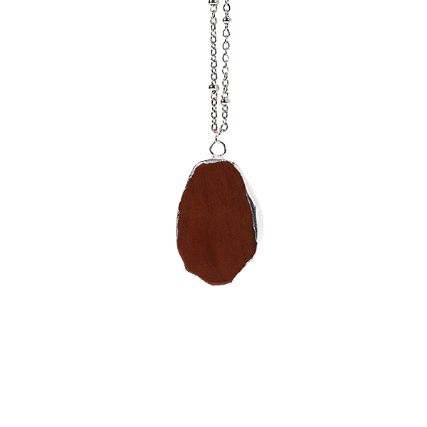 Collier avec pierre naturelle sertie