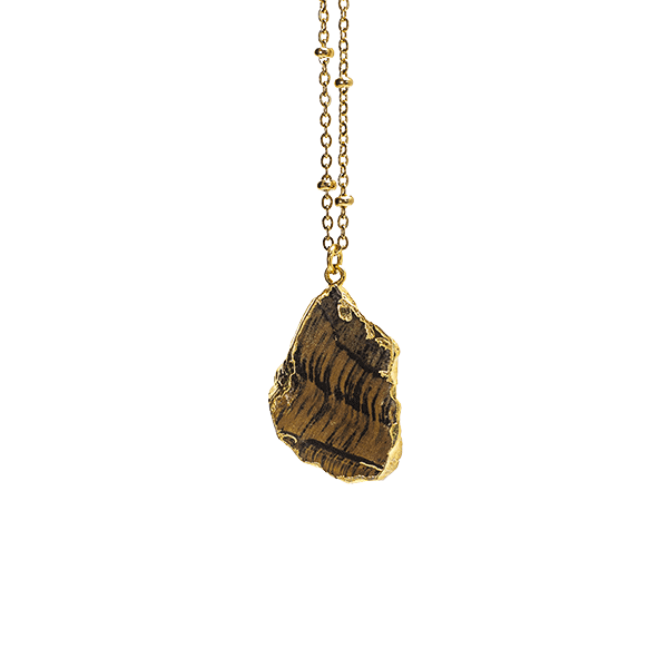 Collier avec pierre naturelle sertie