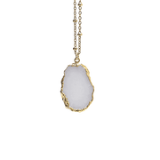 Collier avec pierre naturelle sertie