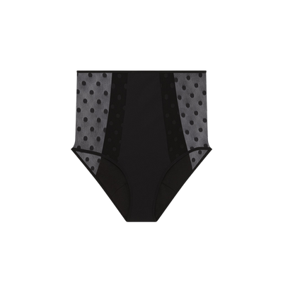 Culotte menstruelle taille haute plumetis rhéa