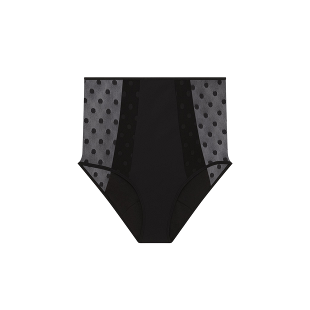 Culotte menstruelle taille haute plumetis rhéa