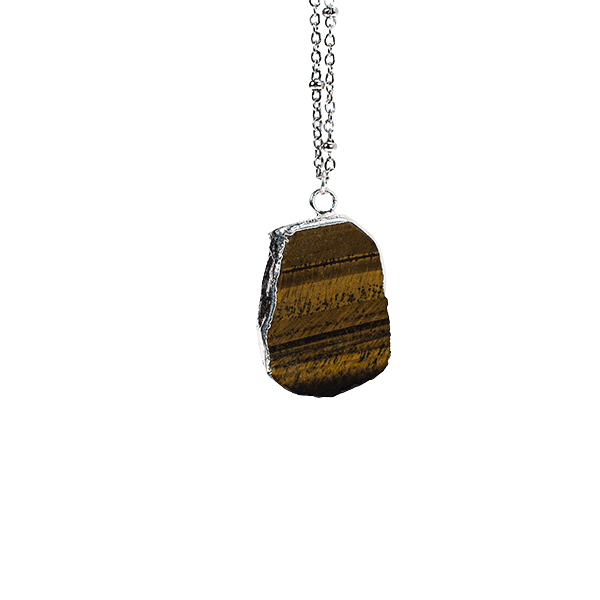 Collier avec pierre naturelle sertie