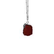 Collier avec pierre naturelle sertie