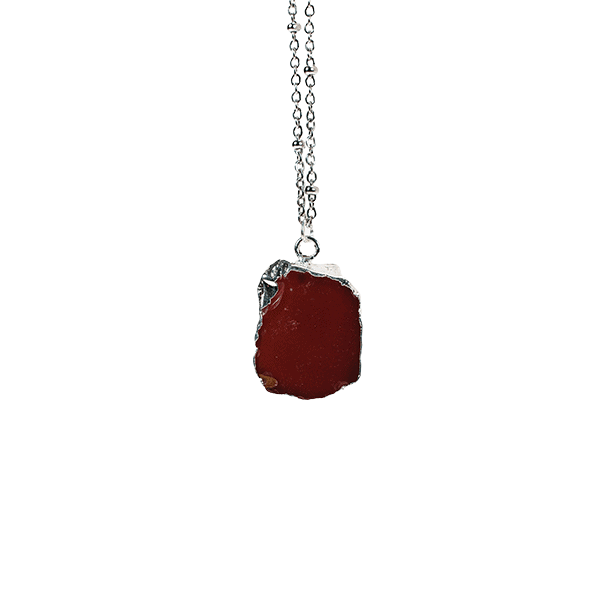 Collier avec pierre naturelle sertie