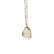 Collier avec pierre naturelle sertie