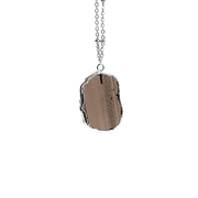 Collier avec pierre naturelle sertie