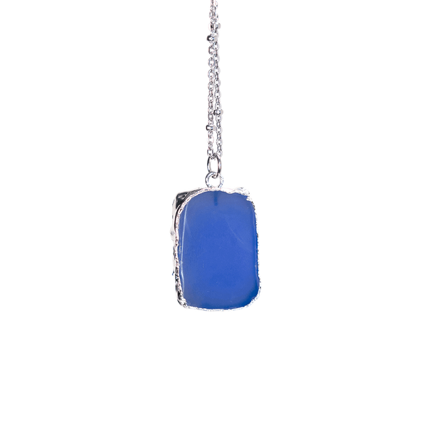 Collier avec pierre naturelle sertie