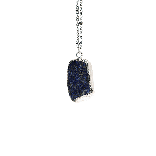 Collier avec pierre naturelle sertie