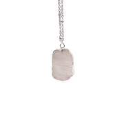Collier avec pierre naturelle sertie