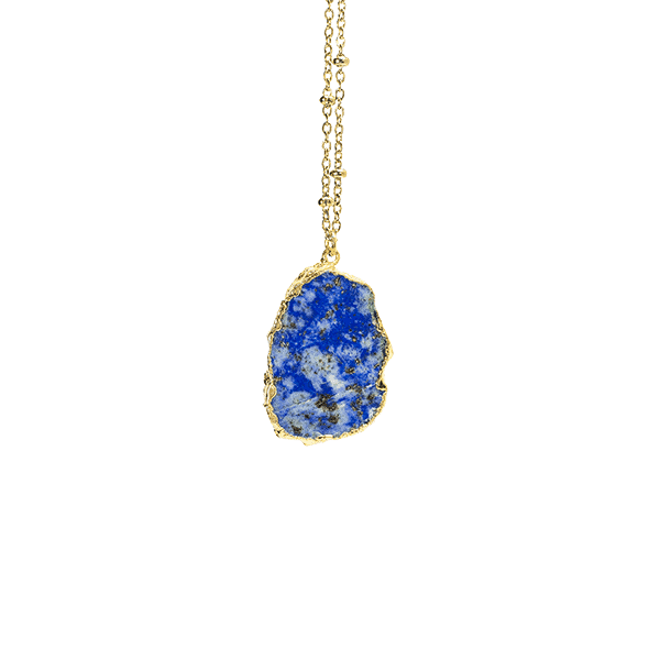Collier avec pierre naturelle sertie