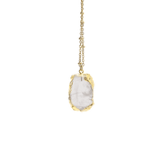 Collier avec pierre naturelle sertie