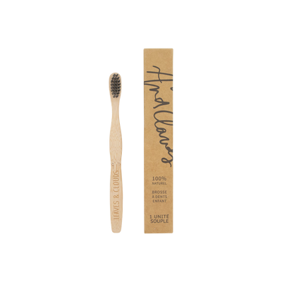 Brosse à dents en bambou pour enfant
