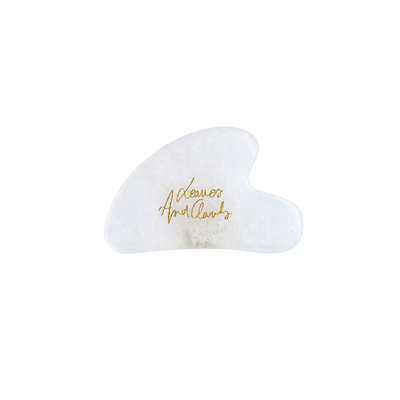 Gua sha de quartz blanc