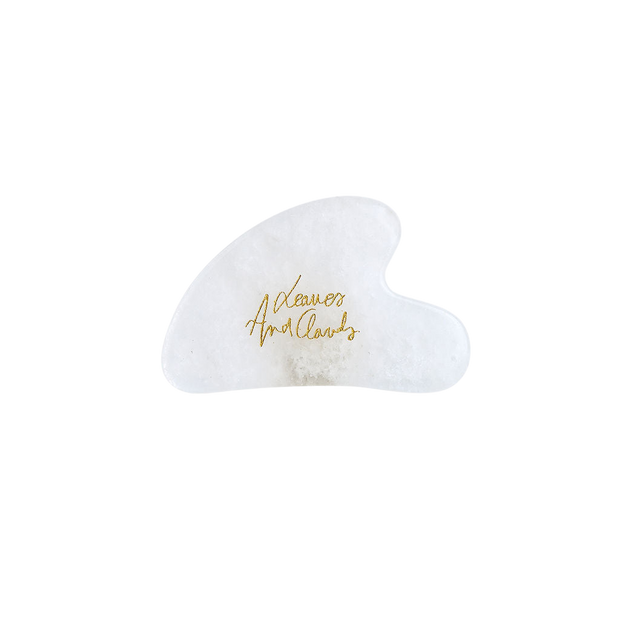 Gua sha de quartz blanc