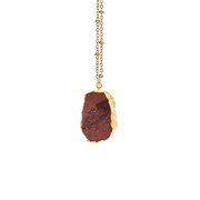 Collier avec pierre naturelle sertie