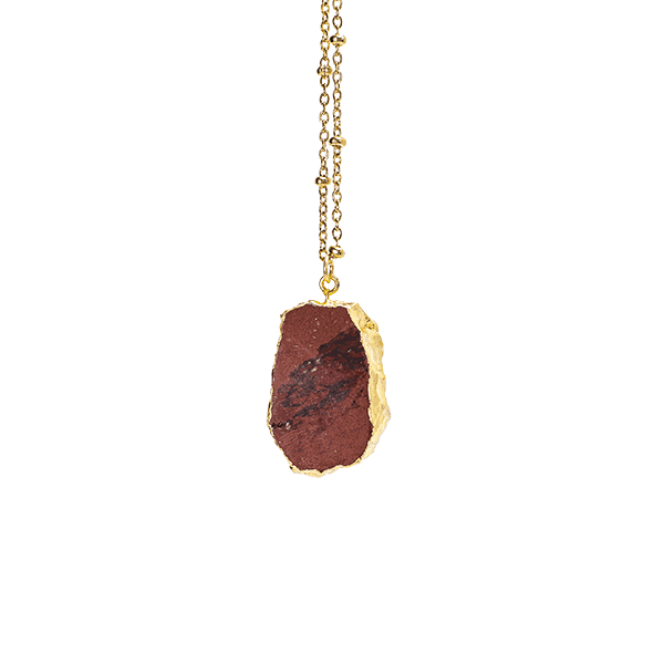 Collier avec pierre naturelle sertie