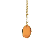 Collier avec pierre naturelle sertie