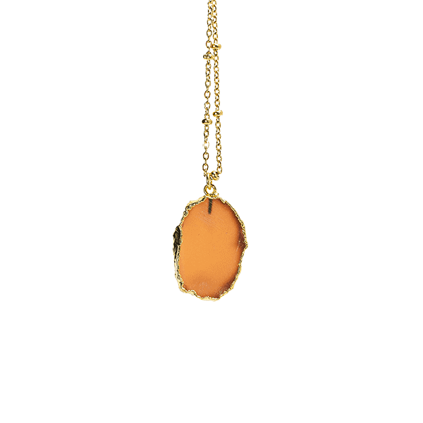 Collier avec pierre naturelle sertie