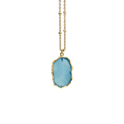 Collier avec pierre naturelle sertie